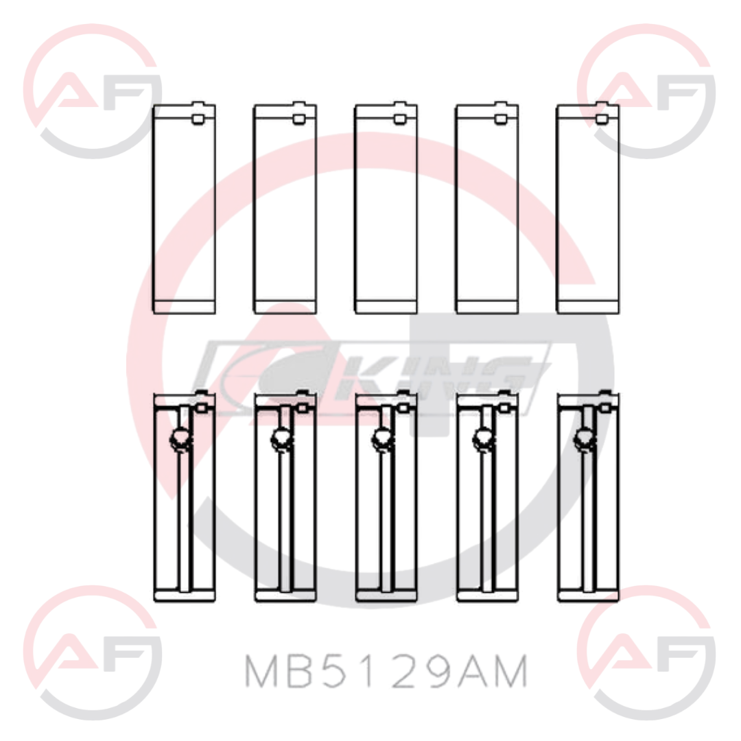 Cojinetes de bancada KING MB5129AM XU10J4RS / XUD / DW8 (1.8 / 1.9 / 2.0 / 2.1 / 2.2 L4)