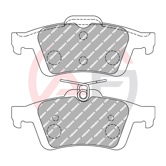 Pastillas de freno traseras FERODO DS2500 Ford Focus RS / ST MK3 FCP1931H