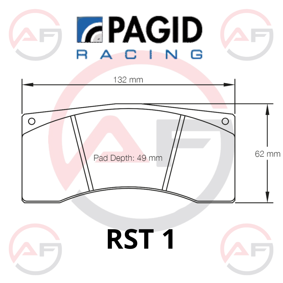 Pastillas de freno PAGID 1595 RST1 SKODA FABIA R5 EVO 2019- VW POLO  R5