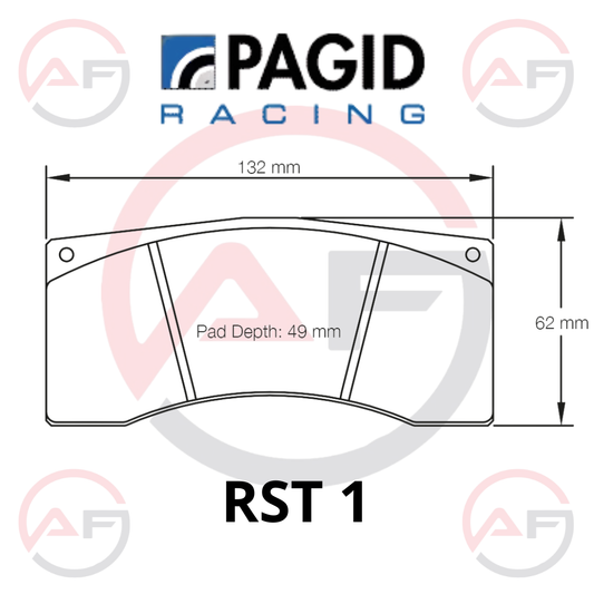Pastillas de freno PAGID 1595-RST1 C3 R5 / 208 R2 / 208 GTI / 208 RALLYE 4/DS3 R3 / DS3 R5