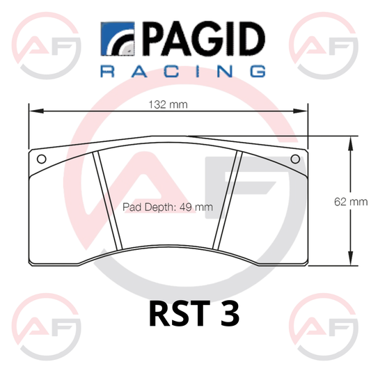 Pastillas de freno PAGID 1595-RST3 C3 R5 / 208 R2 / 208 GTI / 208 RALLYE 4/DS3 R3 / DS3 R5